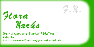 flora marks business card